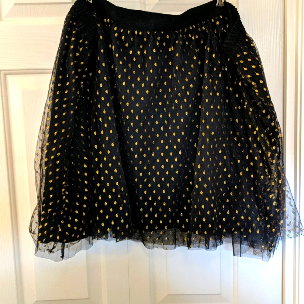 Modcloth gold and black skirt